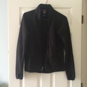 North Face front zip soft inside wool jacket
